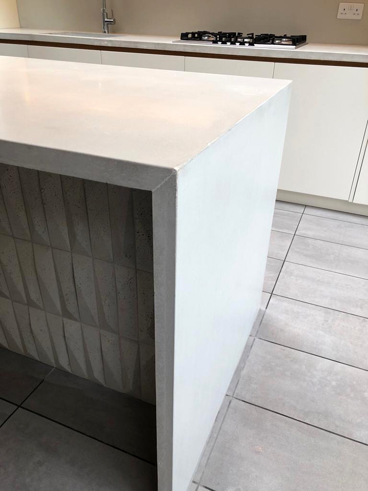 Bespoke concrete kitchen worktops