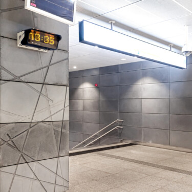 Concrete Cladding, Metro Station Warsaw